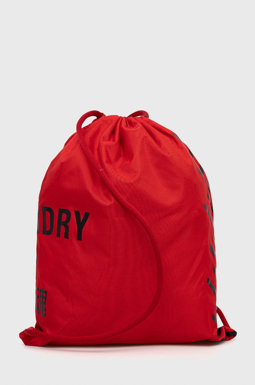 Superdry rucsac culoarea rosu, cu imprimeu