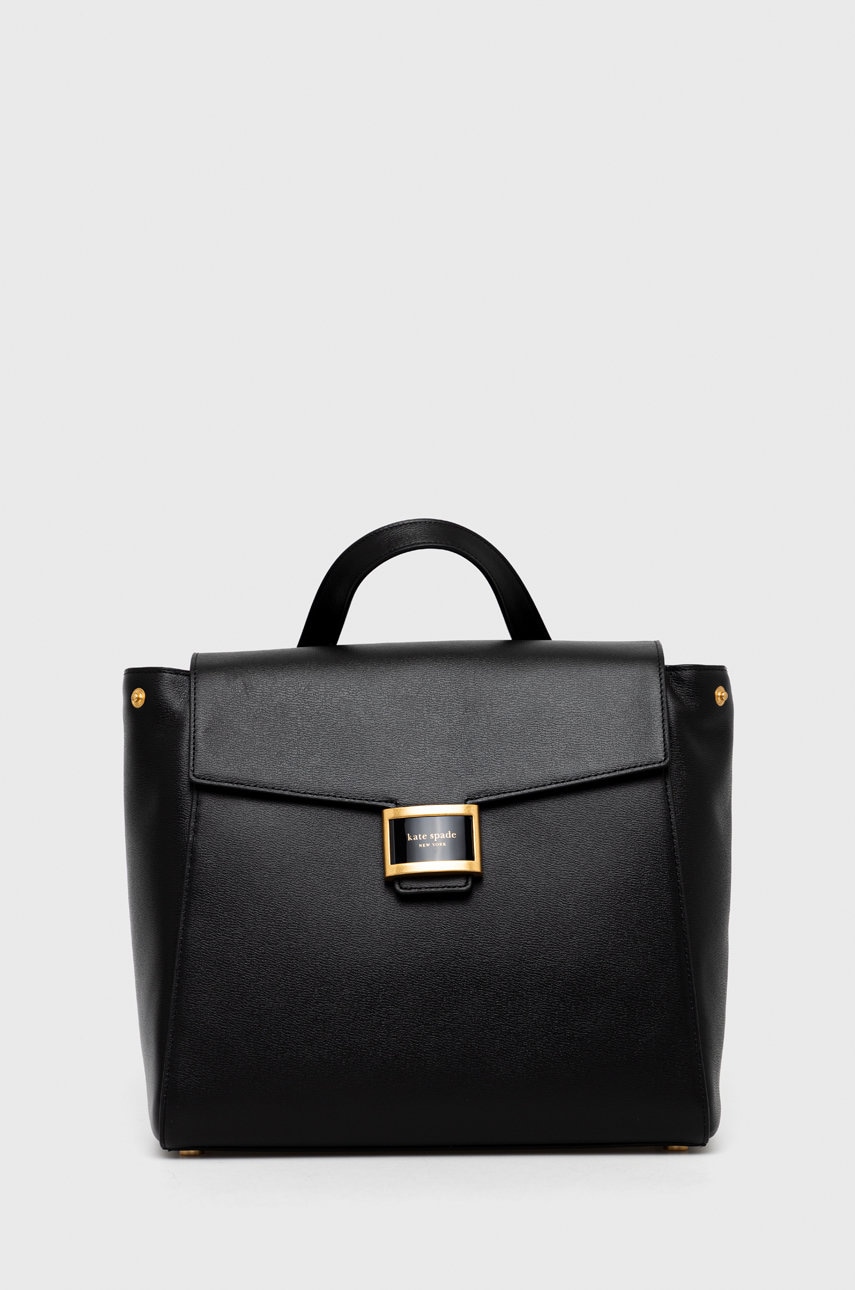 Kate spade ghiozdan de piele femei, culoarea negru, mic, neted