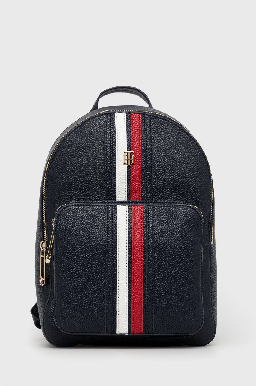 

Раница Tommy Hilfiger в тъмносиньо малък размер с изчистен дизайн, Тъмносин