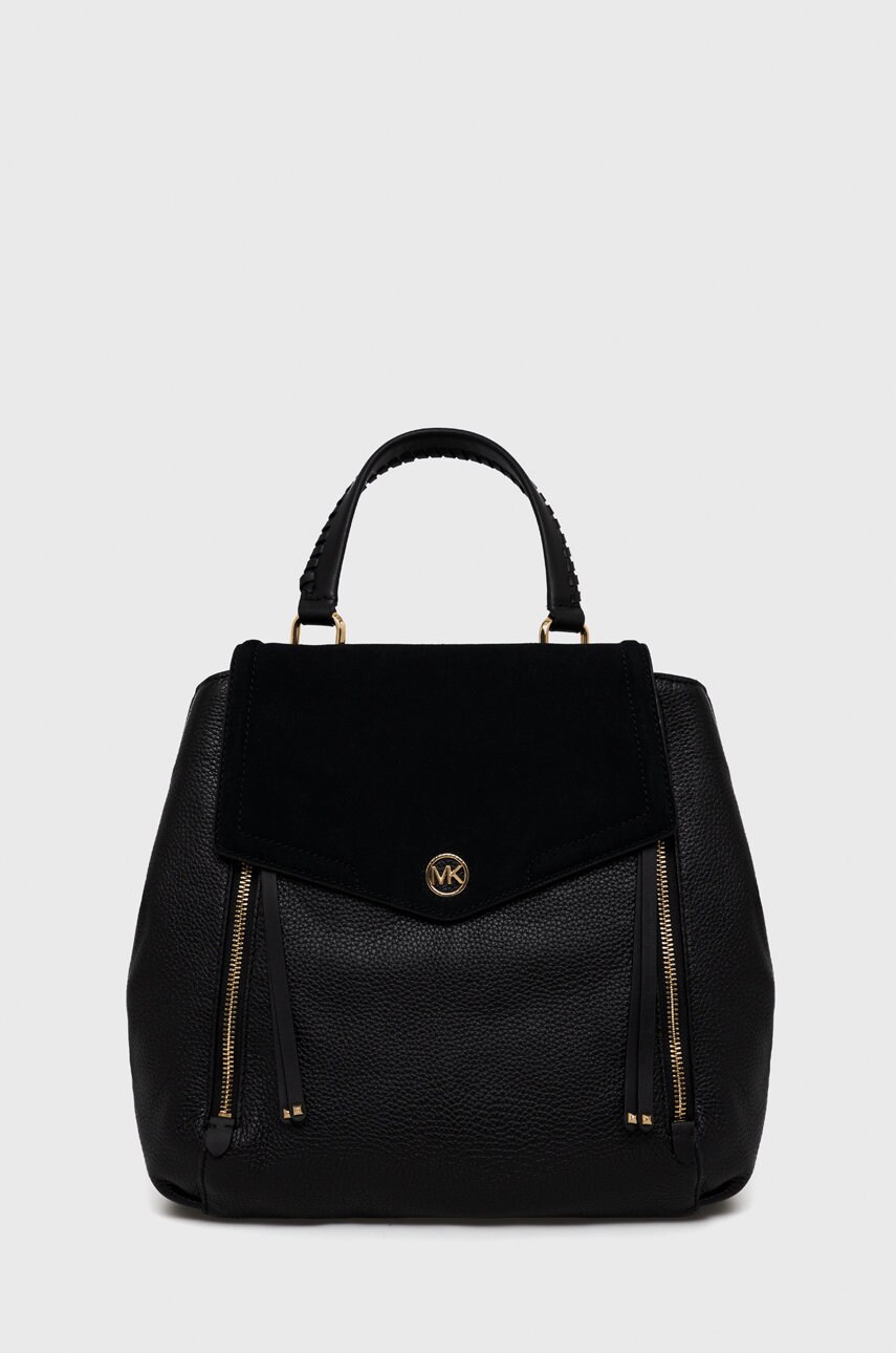 Michael michael kors ghiozdan de piele femei, culoarea negru, mare, neted