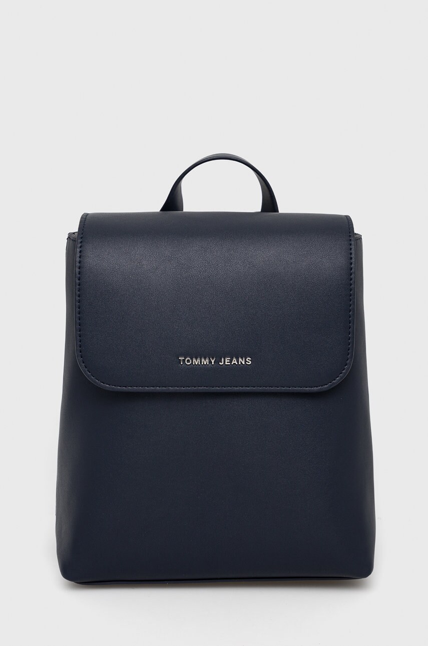 Tommy jeans rucsac femei, culoarea albastru marin, mic, neted