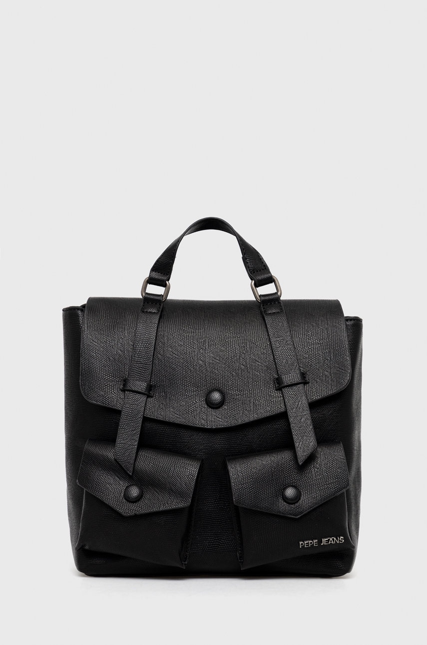 Pepe jeans rucsac femei, culoarea negru, mic, neted