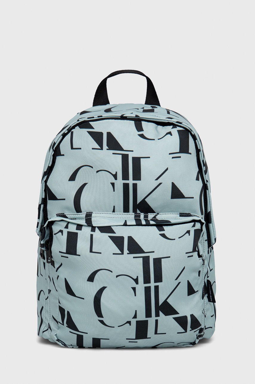 

Детска раница Calvin Klein Jeans в зелено голям размер с десен, Зелен