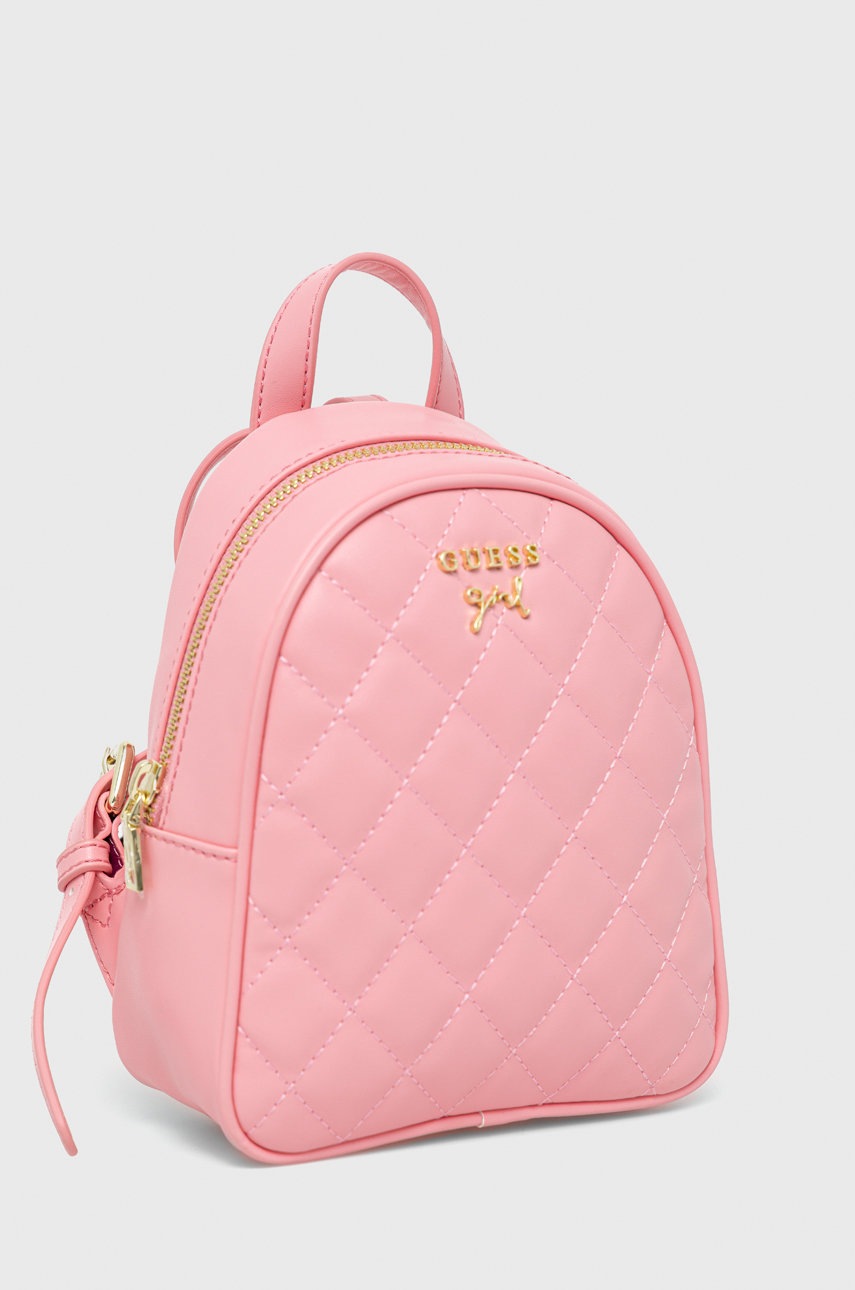 

Детский рюкзак Guess цвет розовый маленький с аппликацией