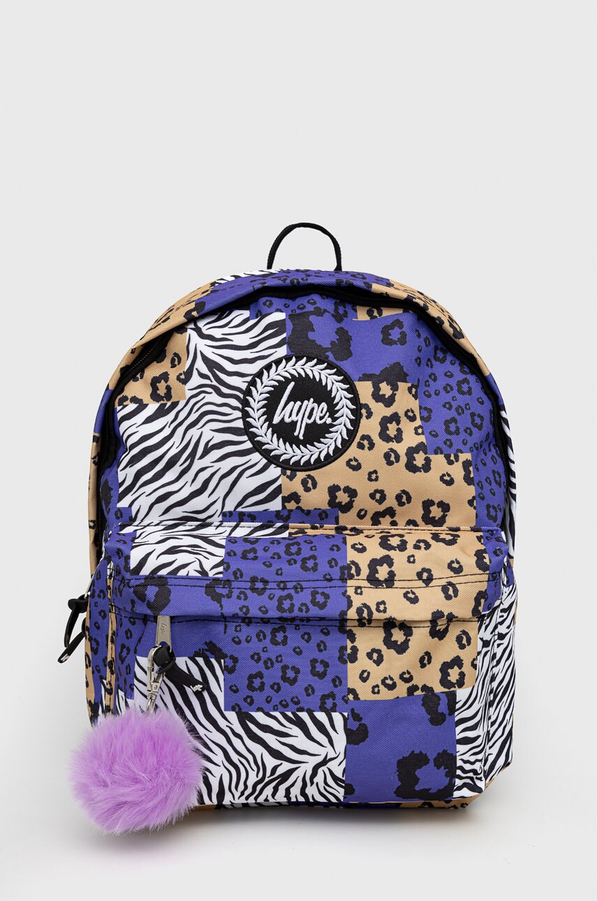 Hype ghiozdan copii tan & purple animal patch twlg-734 culoarea violet, mare, modelator