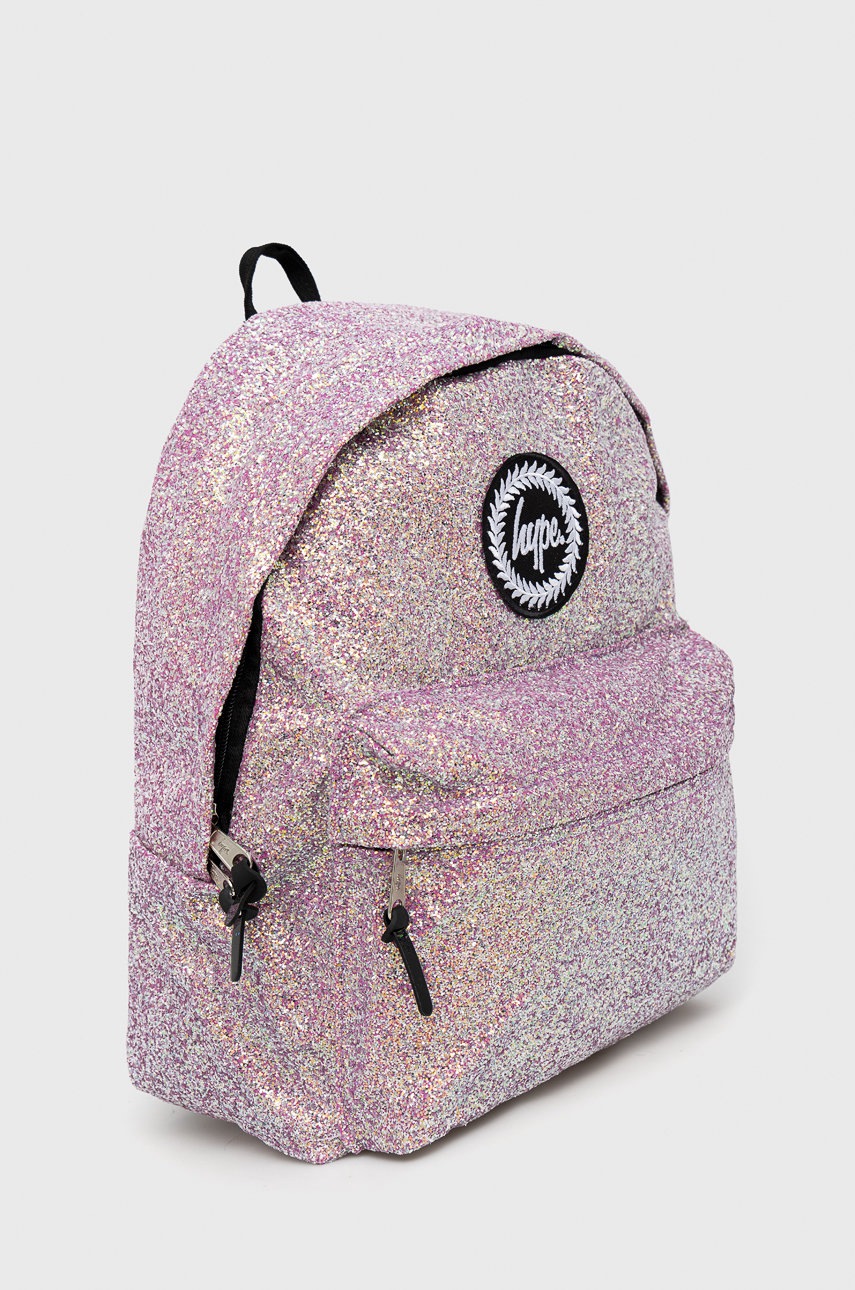 

Дитячий рюкзак Hype Iridescent Sequin Twlg-775 колір рожевий великий однотонний