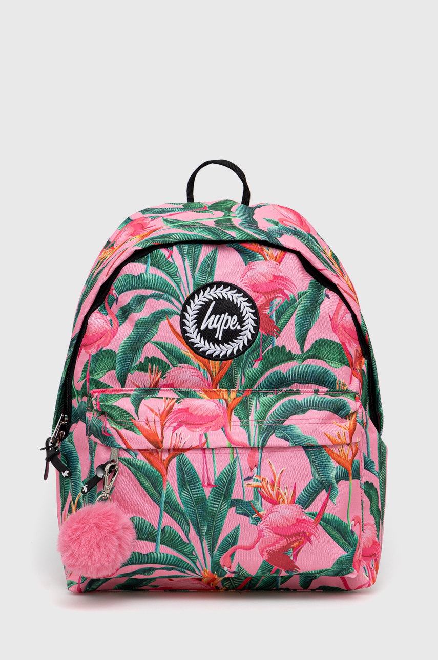 Hype ghiozdan copii pink flamingo rainforest twlg-791 culoarea roz, mare, modelator