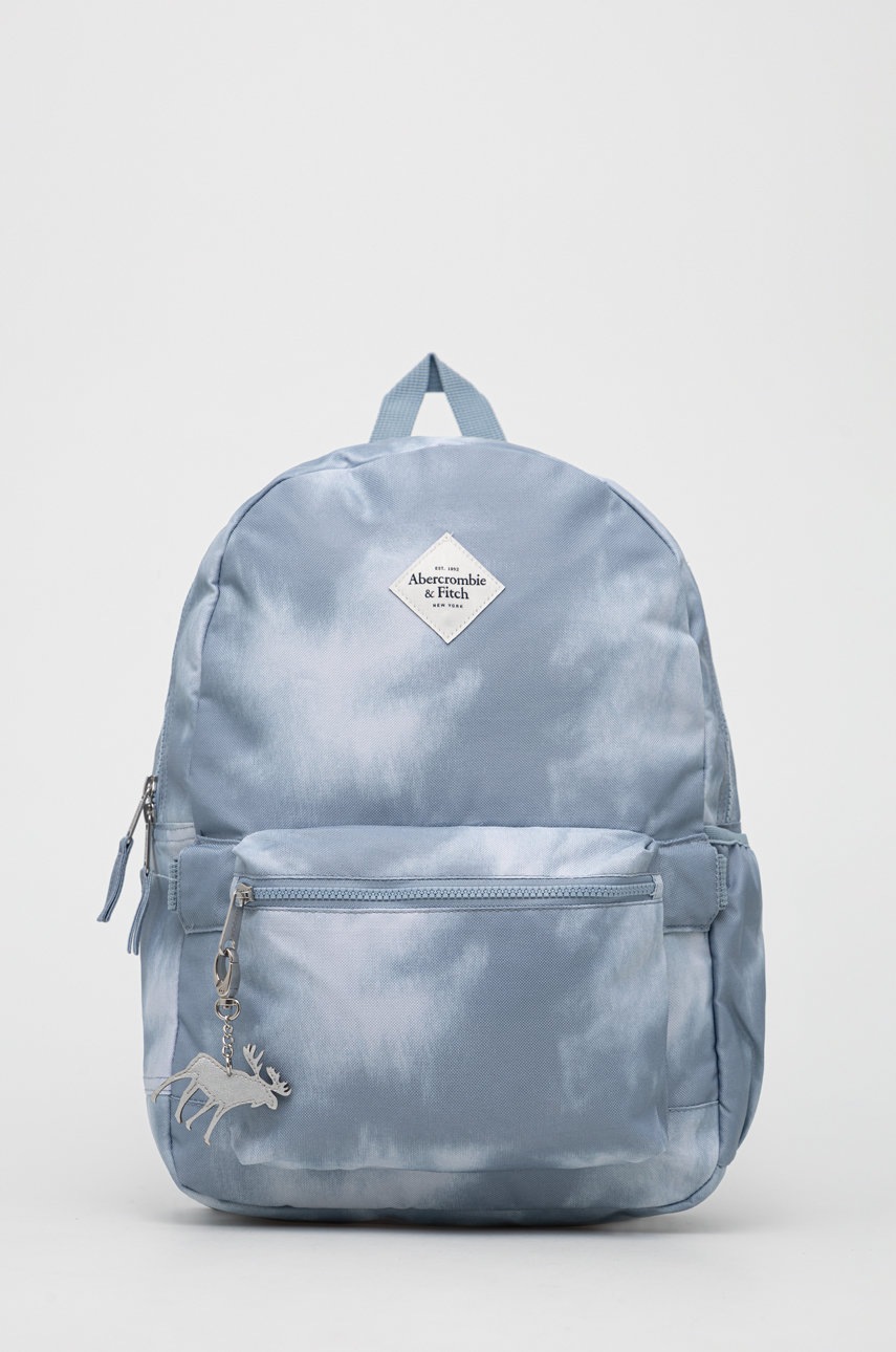 

Раница Abercrombie & Fitch голям размер с десен, Син