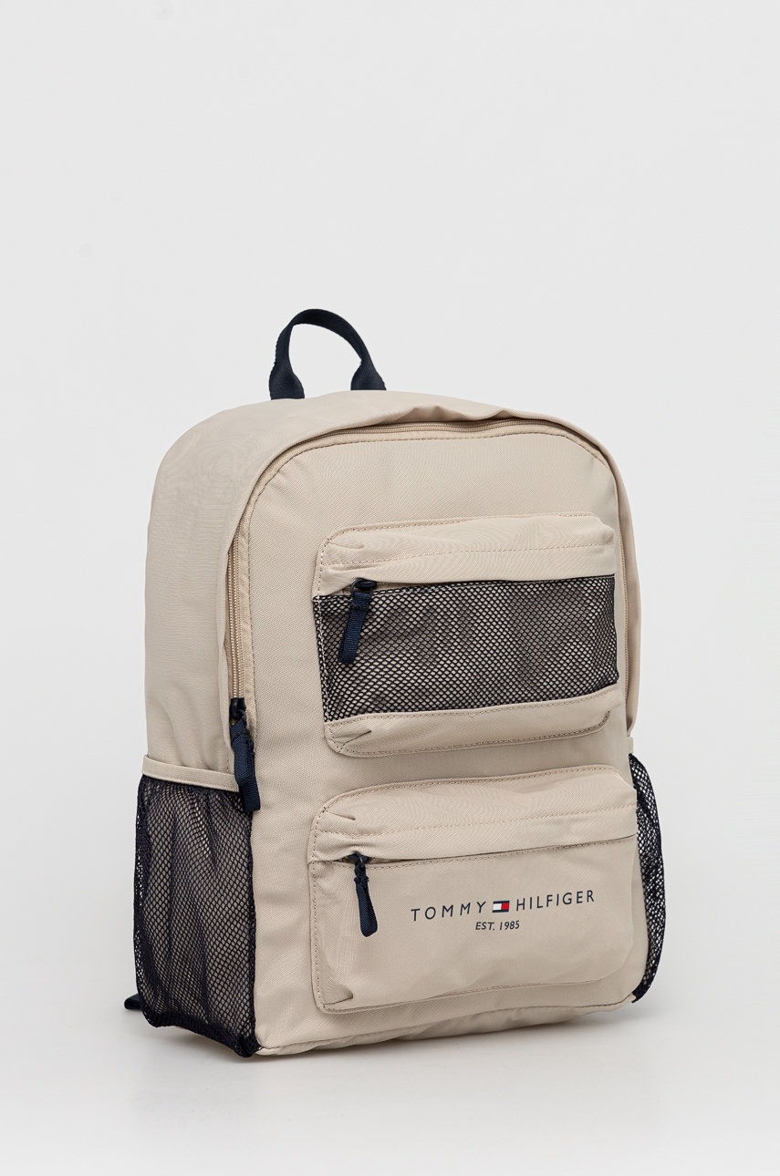 

Детский рюкзак Tommy Hilfiger цвет бежевый большой с принтом