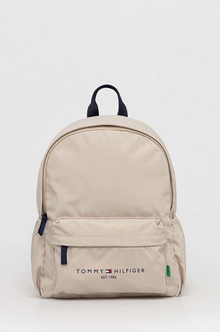

Детска раница Tommy Hilfiger в бежово голям размер с принт, Бежов