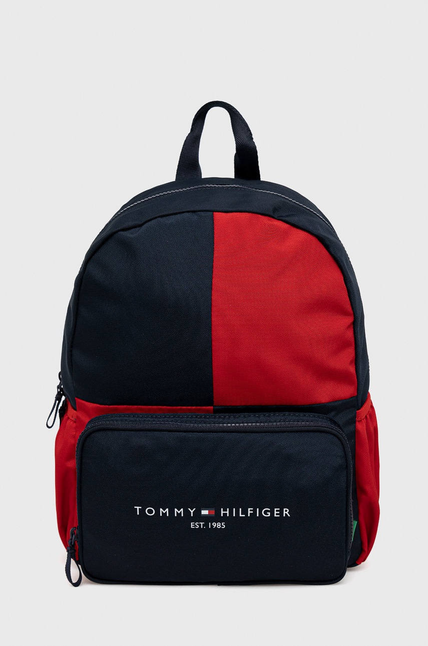 

Детска раница Tommy Hilfiger в червено малък размер с десен, Червен