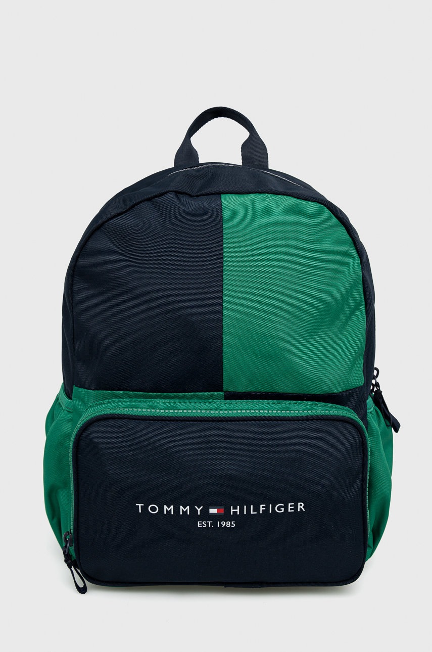 

Детска раница Tommy Hilfiger в зелено малък размер с десен, Зелен