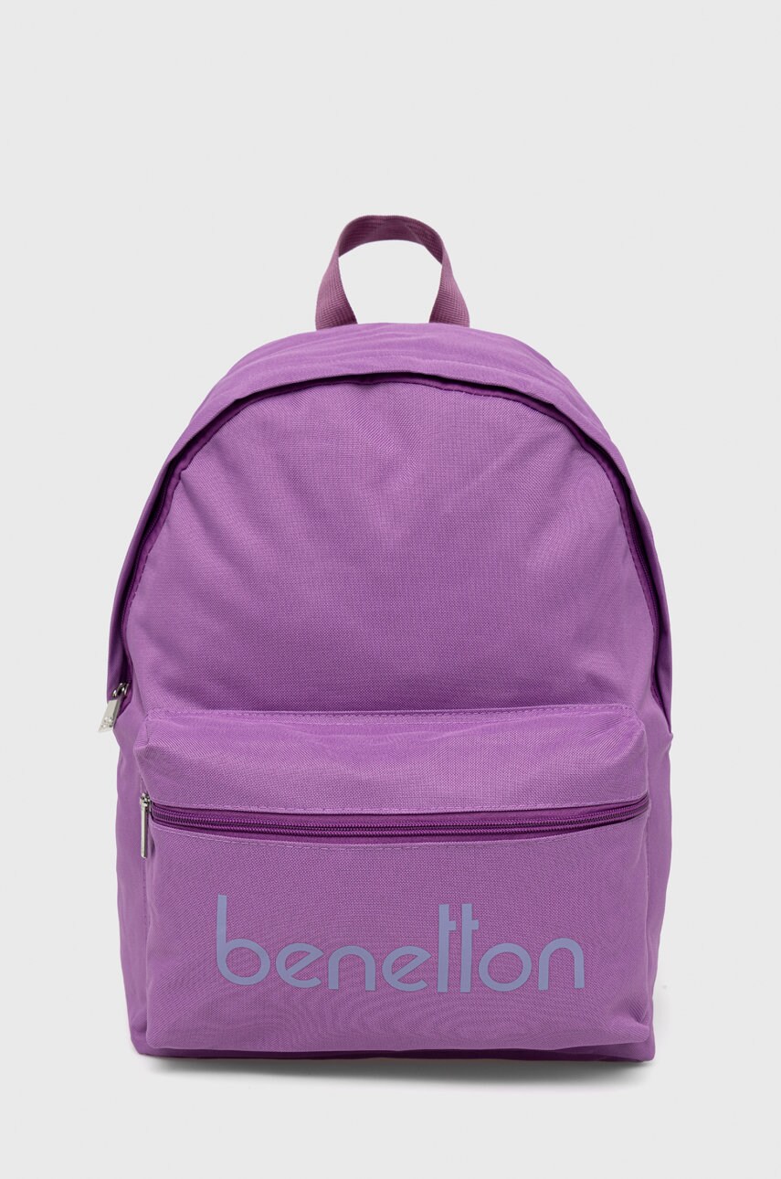 

Дитячий рюкзак United Colors of Benetton колір фіолетовий великий візерунок