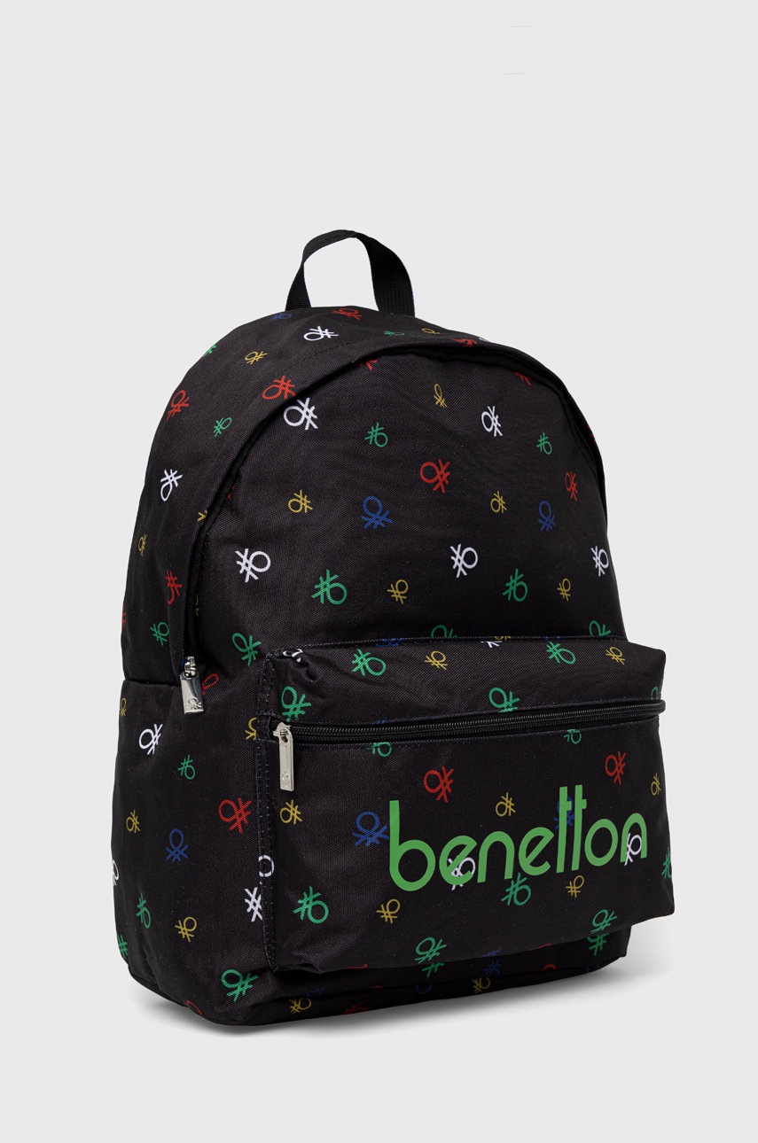 

Дитячий рюкзак United Colors of Benetton колір чорний великий візерунок