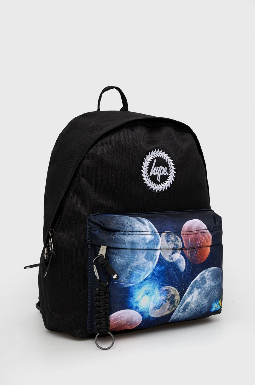 

Детский рюкзак Hype Black Planet Pocket Twlg-746 цвет чёрный большой с принтом