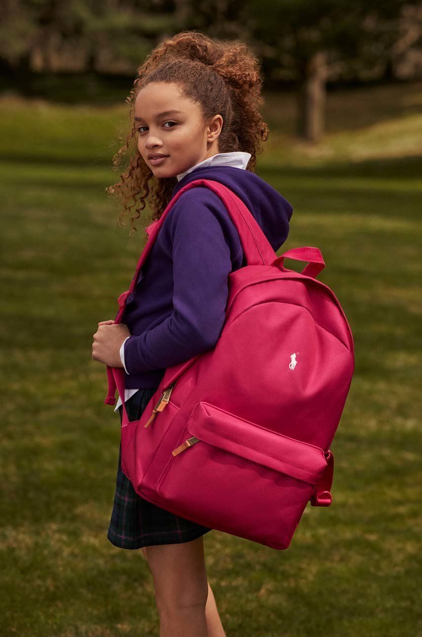 Детский рюкзак Polo Ralph Lauren цвет розовый большой однотонный