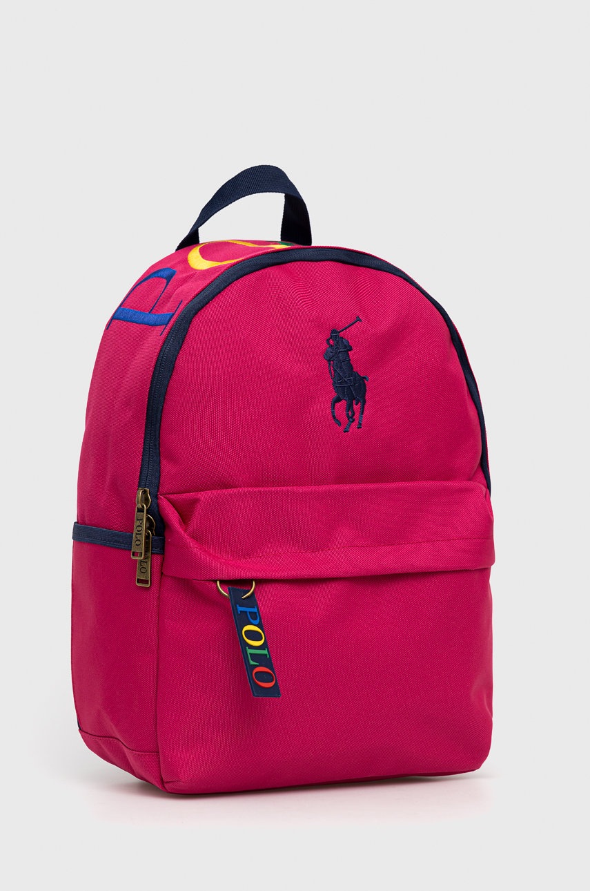 

Детский рюкзак Polo Ralph Lauren цвет розовый большой с аппликацией