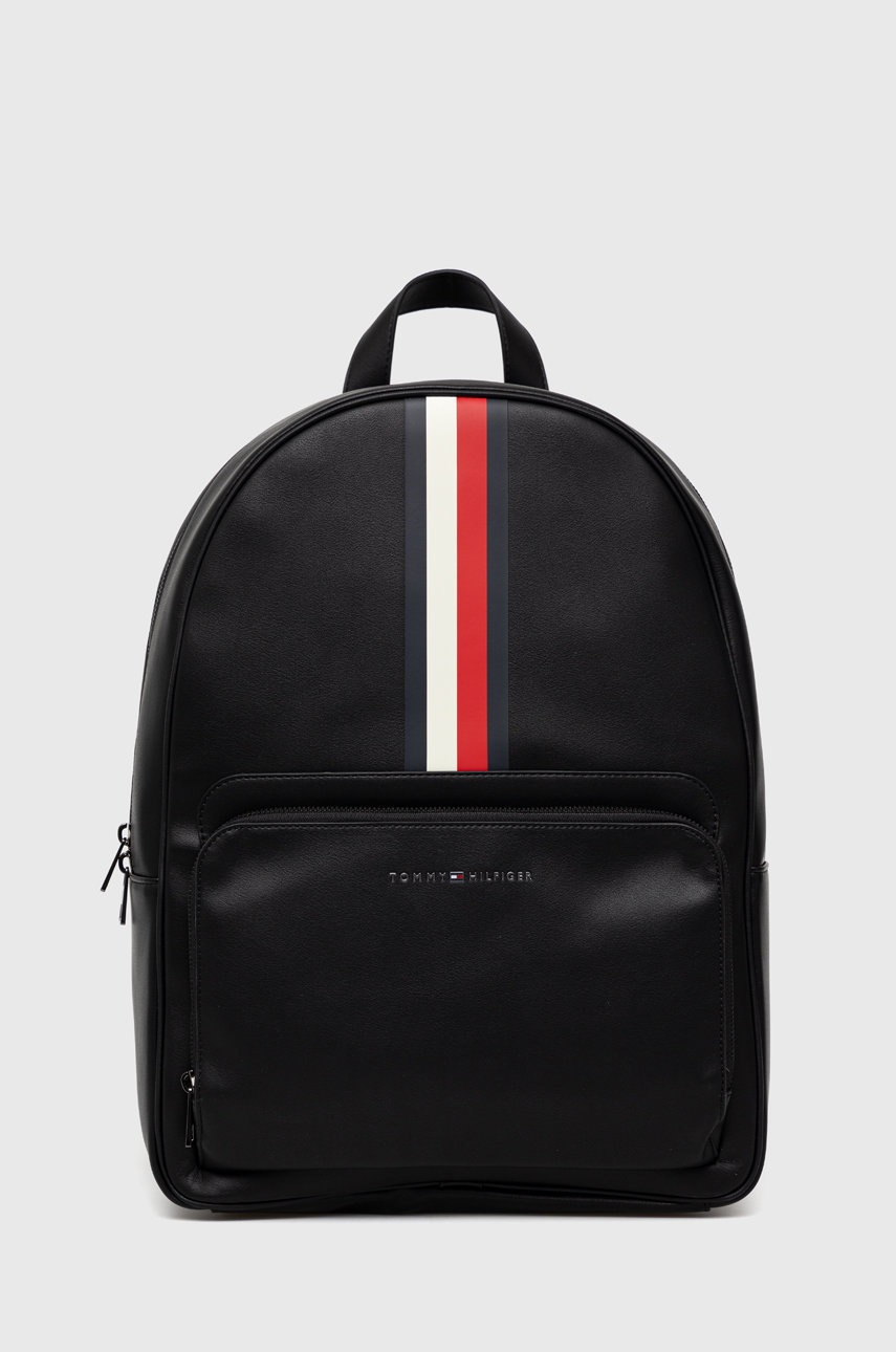 

Раница Tommy Hilfiger в черно голям размер с принт, Черен