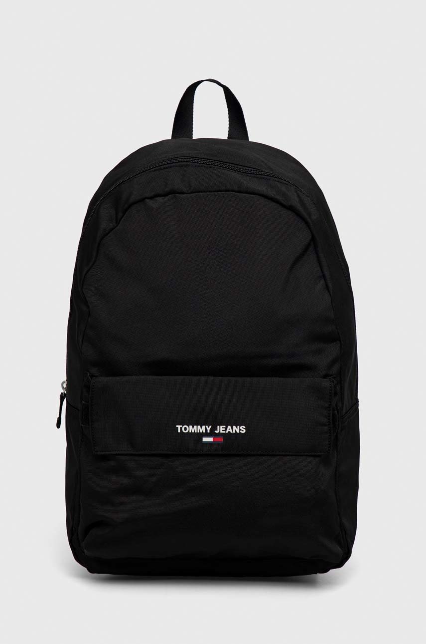 Tommy Jeans rucsac barbati, culoarea negru, mare, neted