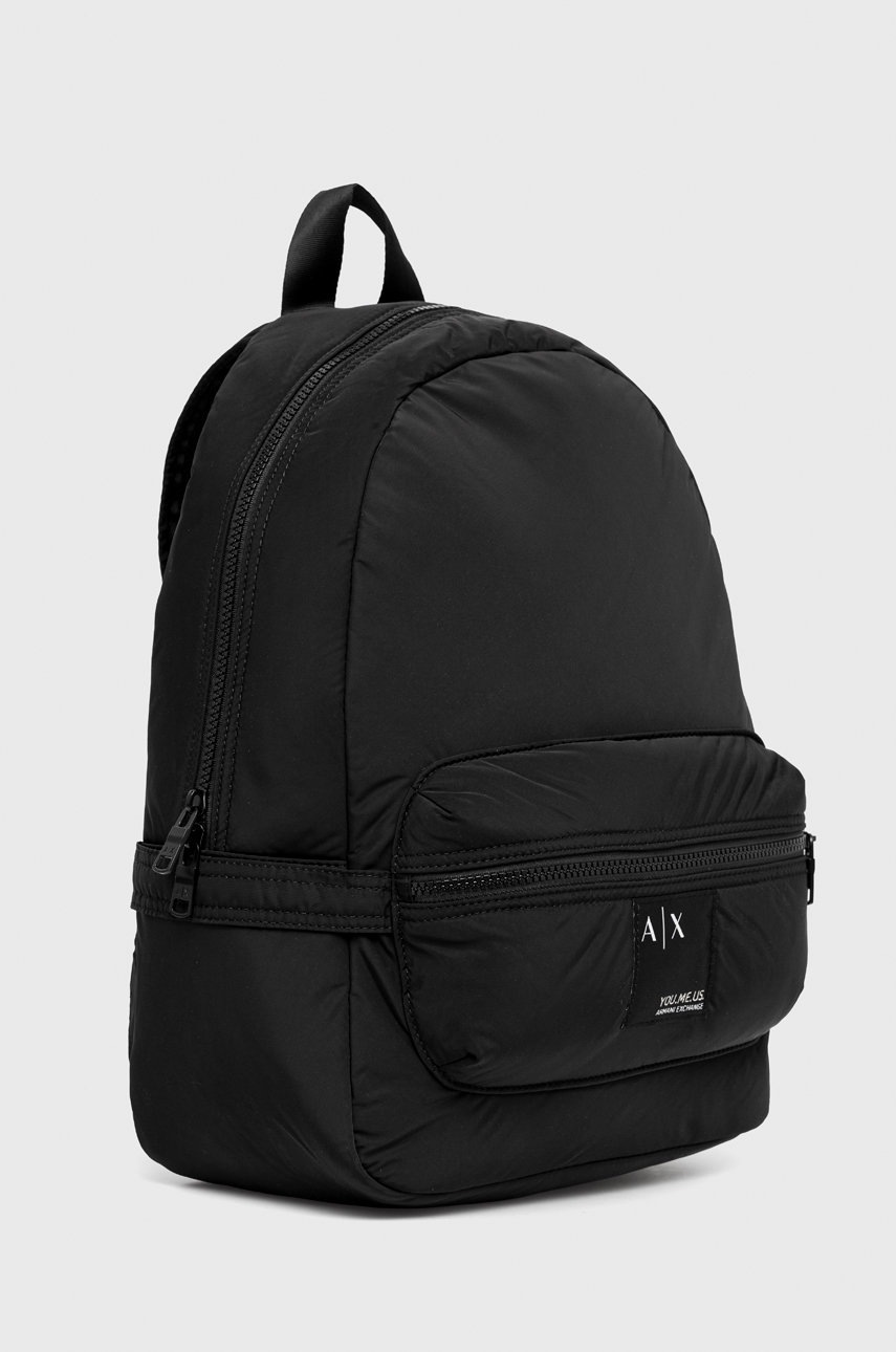 

Рюкзак Armani Exchange чоловічий колір чорний великий однотонний