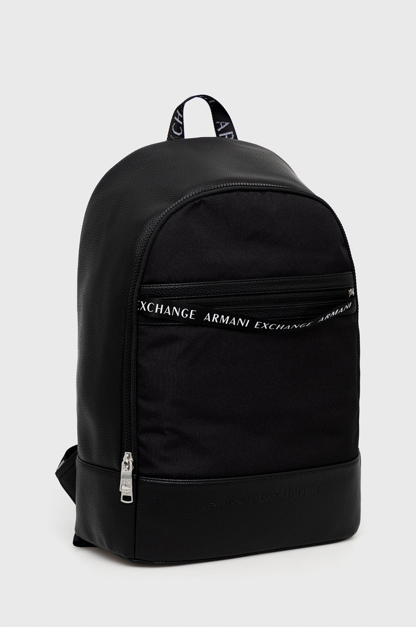 

Рюкзак Armani Exchange чоловічий колір чорний великий однотонний