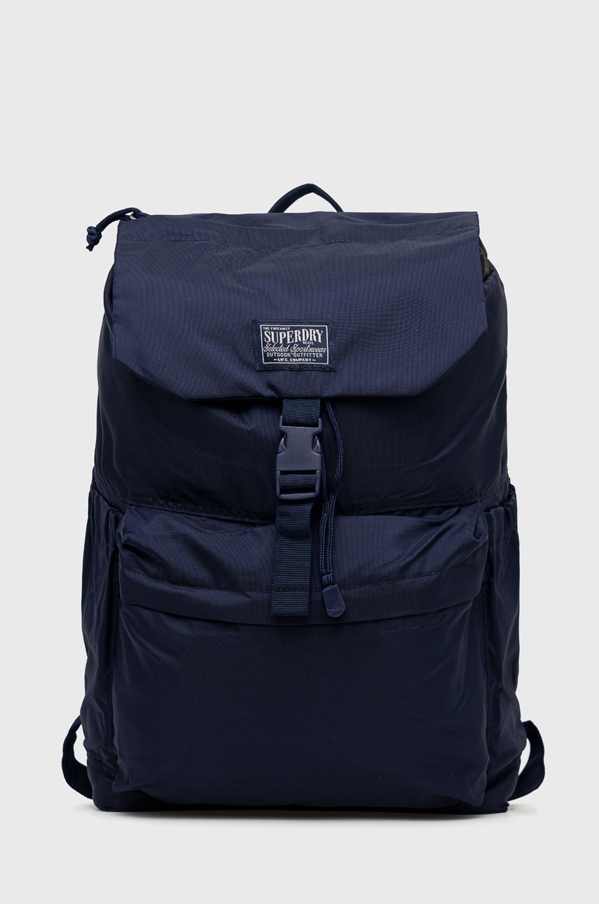 

Раница Superdry в тъмносиньо голям размер с изчистен дизайн, Тъмносин