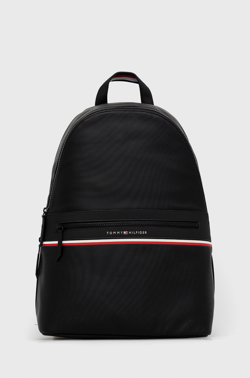 

Раница Tommy Hilfiger в черно голям размер с изчистен дизайн, Черен