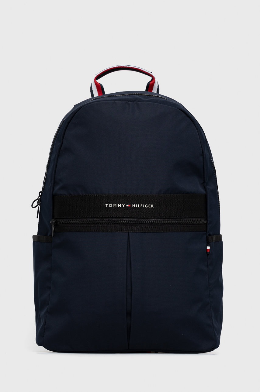 

Раница Tommy Hilfiger в тъмносиньо голям размер с изчистен дизайн, Тъмносин