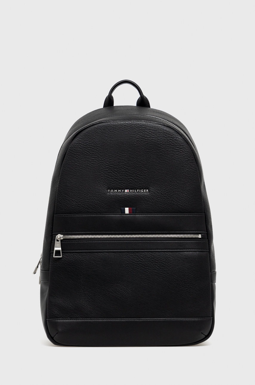 

Раница Tommy Hilfiger в черно голям размер с изчистен дизайн, Черен