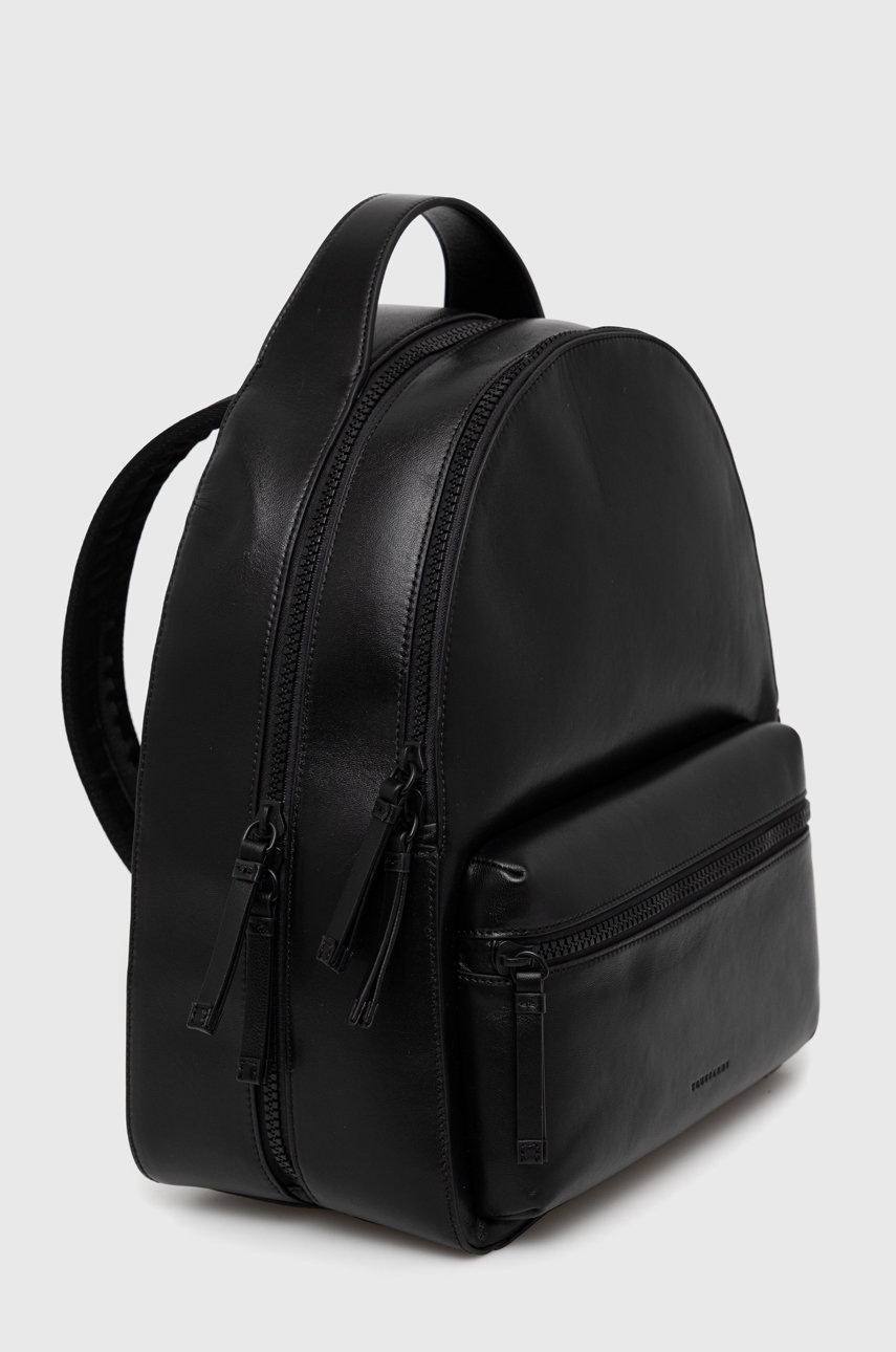

Шкіряний рюкзак Trussardi чоловічий колір чорний великий однотонний