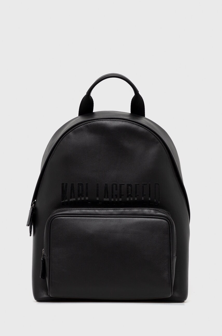 Karl lagerfeld rucsac barbati, culoarea negru, mare, cu imprimeu