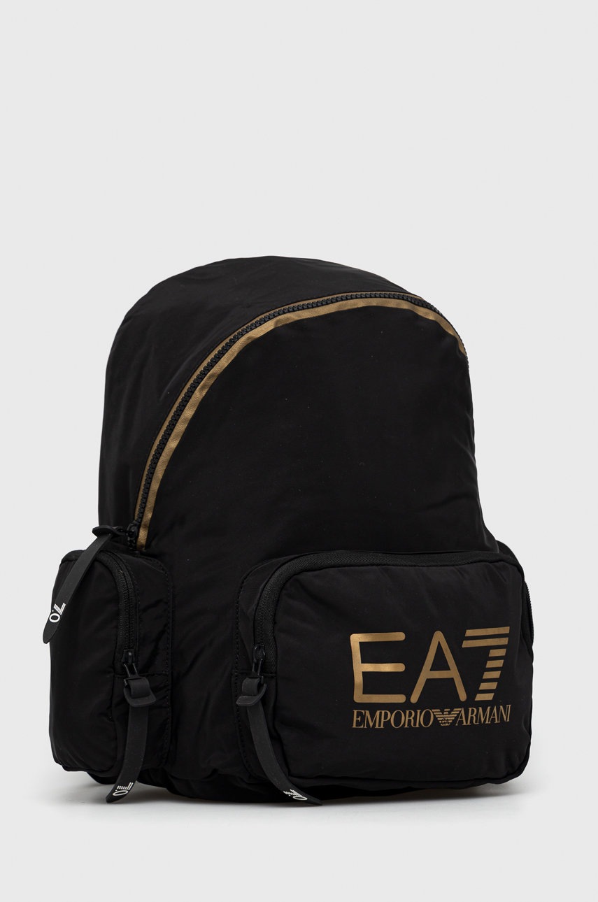 

Рюкзак EA7 Emporio Armani колір чорний малий однотонний