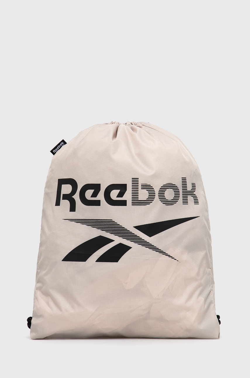 Reebok rucsac culoarea bej, cu imprimeu
