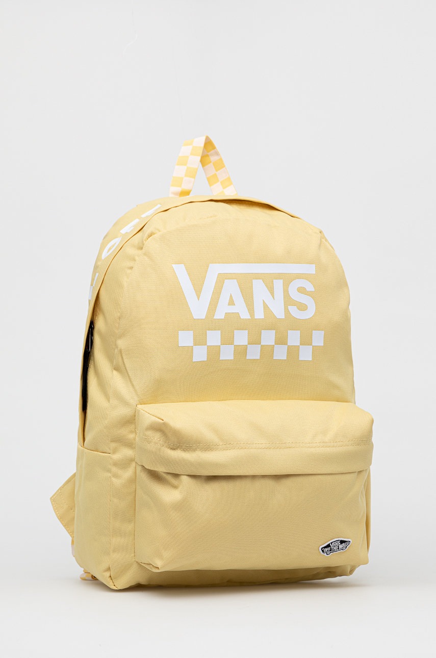 

Рюкзак Vans колір жовтий великий з принтом