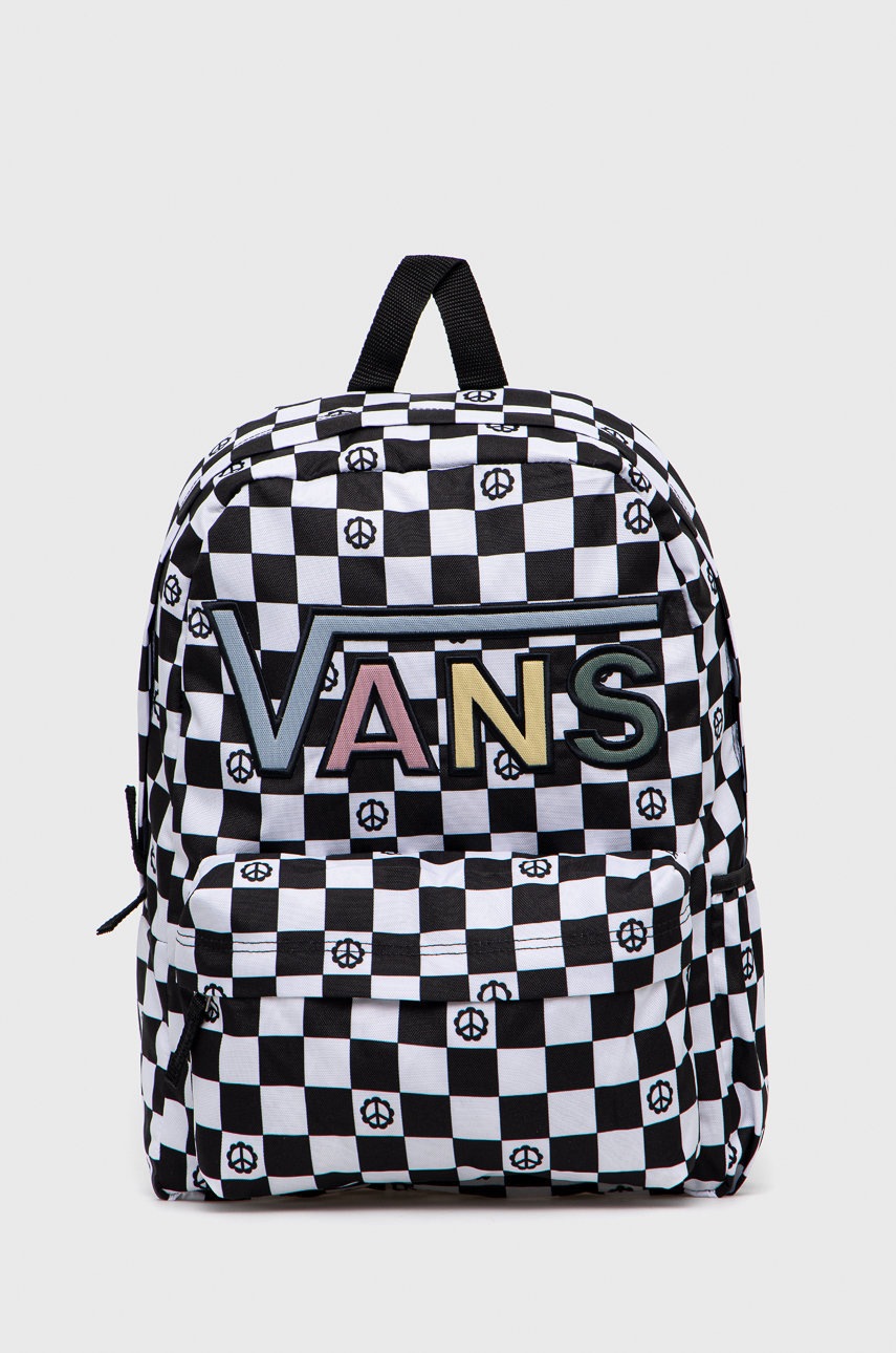 

Раница Vans в черно голям размер с десен, Черен