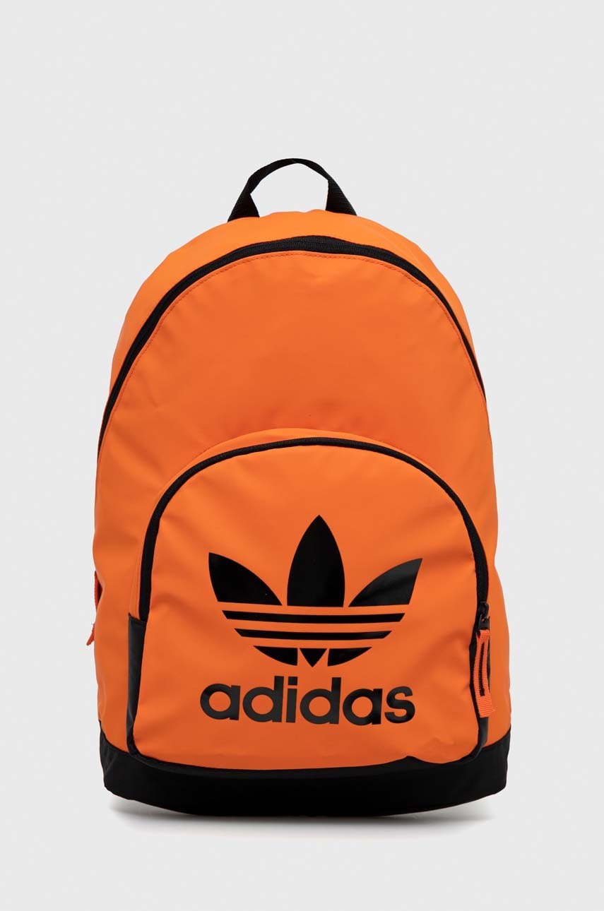 Adidas originals rucsac culoarea portocaliu, mare, cu imprimeu