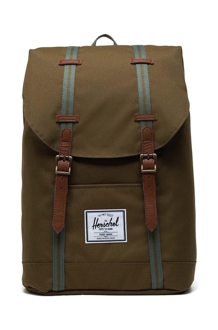 

Раница Herschel в зелено голям размер с изчистен дизайн, Зелен