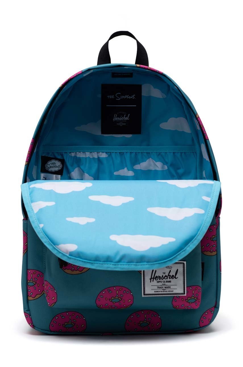 

Рюкзак Herschel X The Simpsons колір зелений великий візерунок