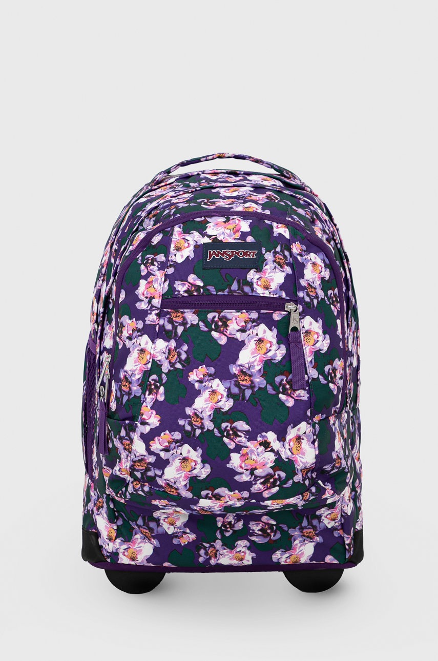 

Раница Jansport в лилаво голям размер с десен, Виолетов