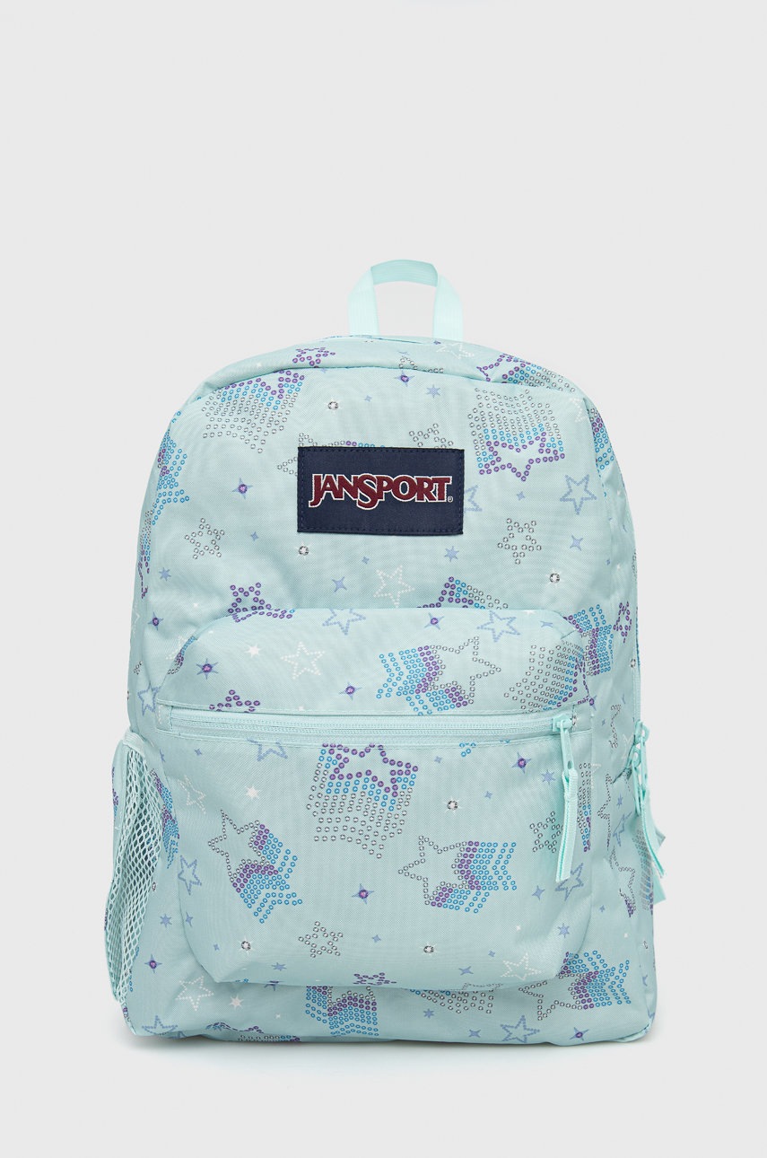 Batoh Jansport tyrkysová barva, velký, vzorovaný