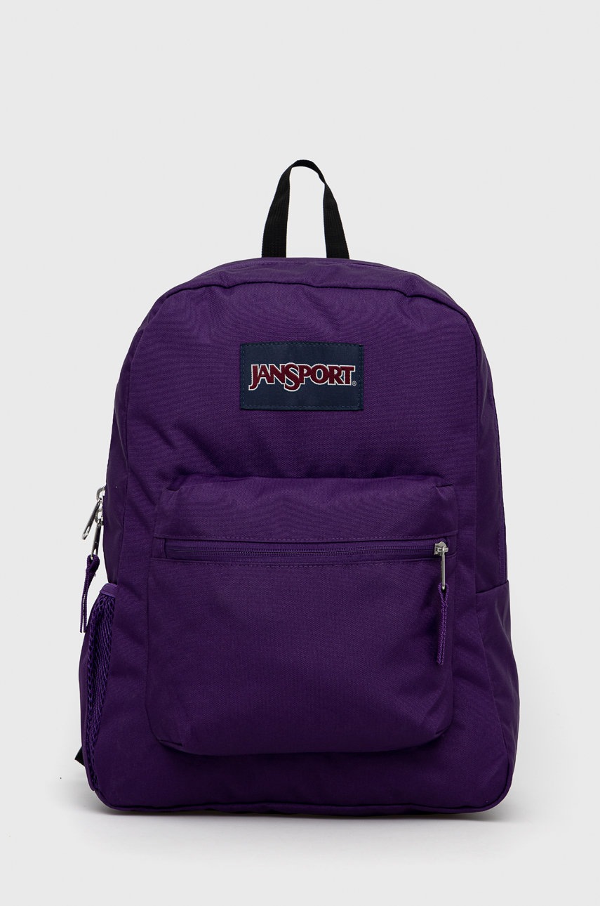 

Раница Jansport в лилаво голям размер с изчистен дизайн, Виолетов