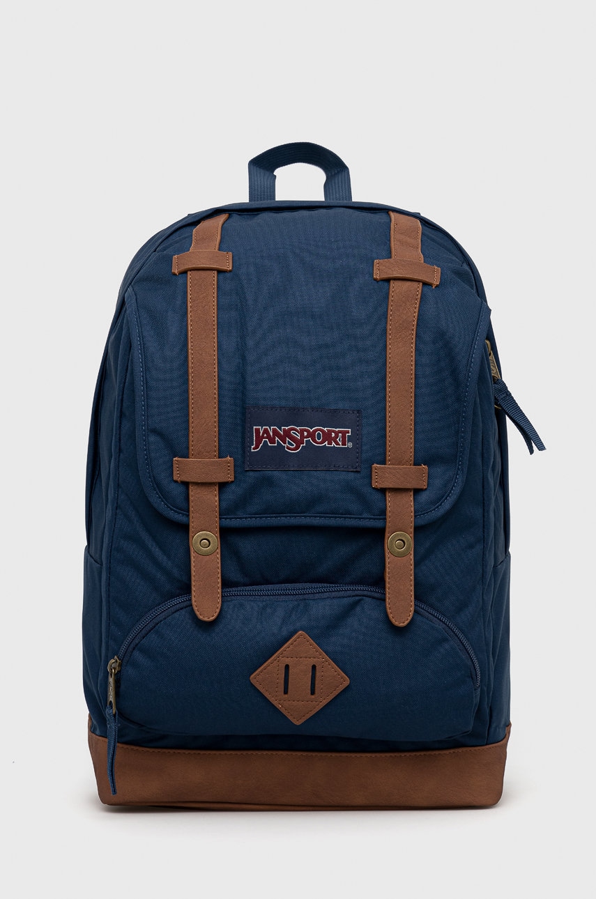 Jansport rucsac culoarea albastru marin, mare, neted