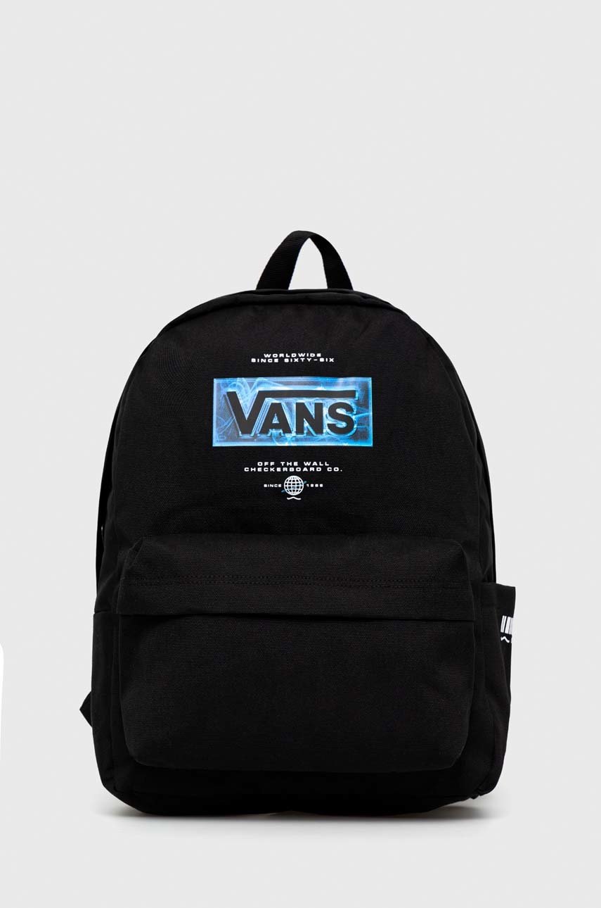 

Раница Vans в черно голям размер с принт, Черен