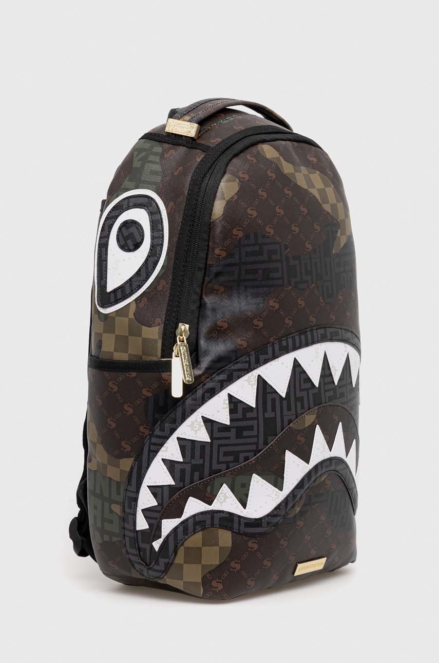 

Рюкзак Sprayground колір зелений великий візерунок
