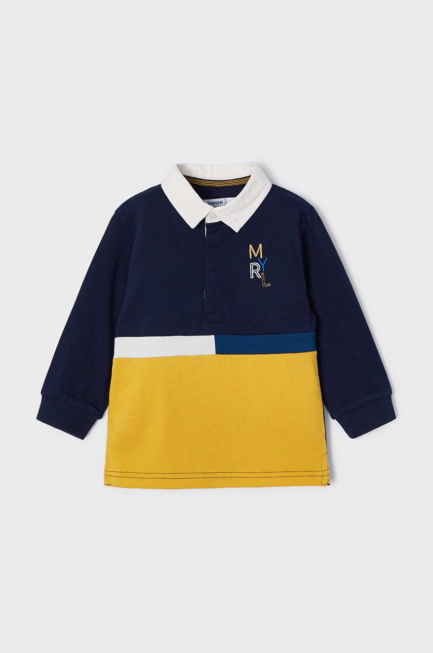Дитяче поло Mayoral колір жовтий візерунок Дитяче поло Mayoral колір жовтий візерунок