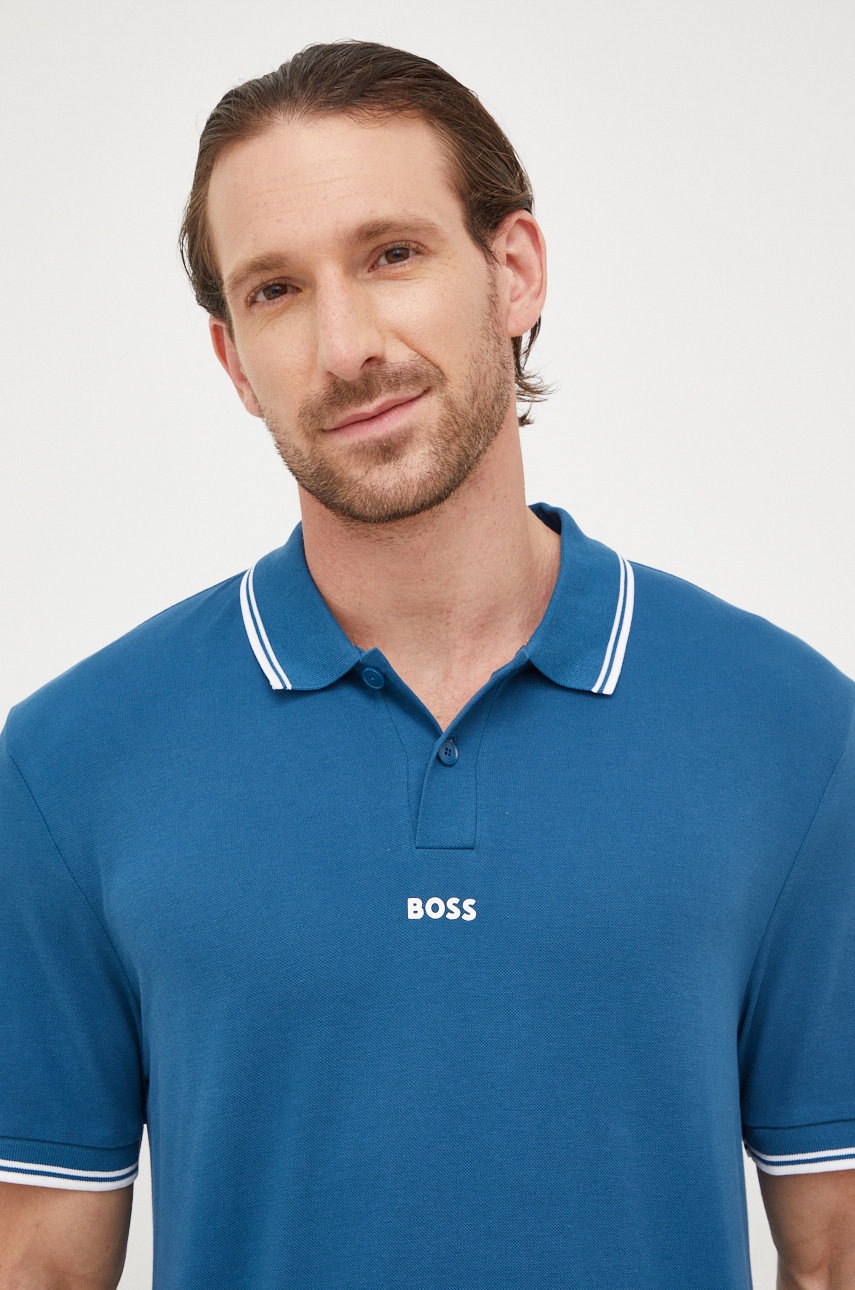 

Бавовняне поло BOSS Boss Casual з принтом