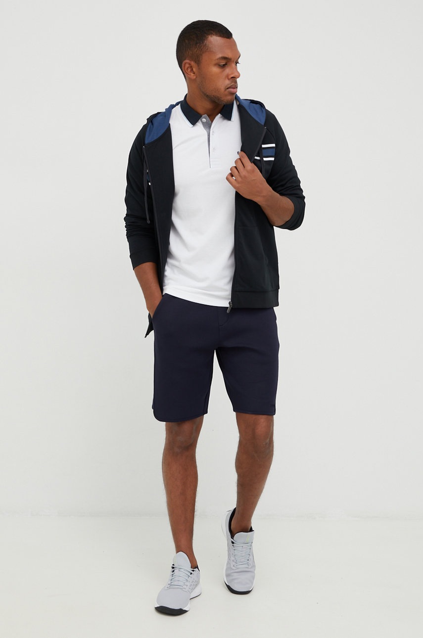 

Поло BOSS Boss Athleisure чоловіче колір білий візерунок