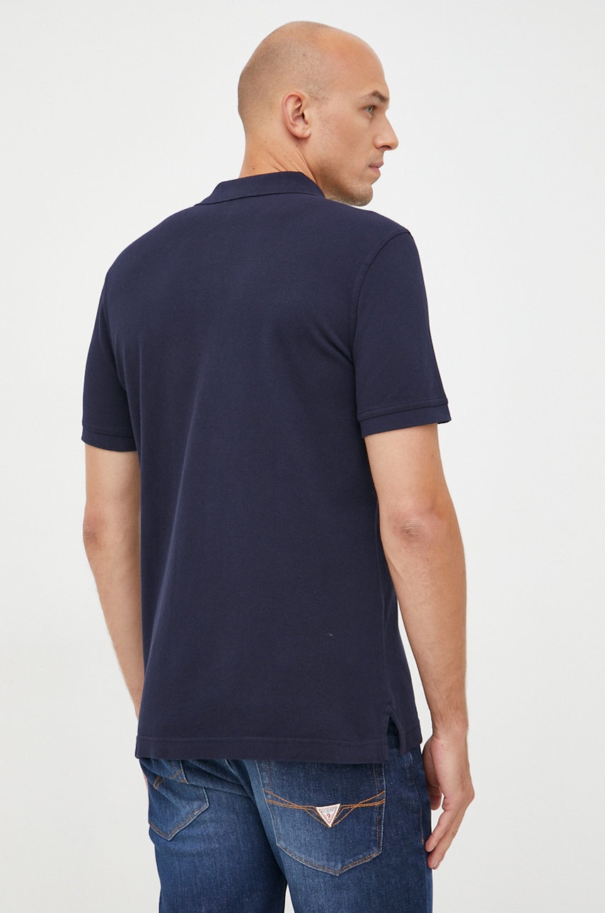 Βαμβακερό μπλουζάκι πόλο United Colors of Benetton χρώμα: ναυτικό μπλε φωτογραφία