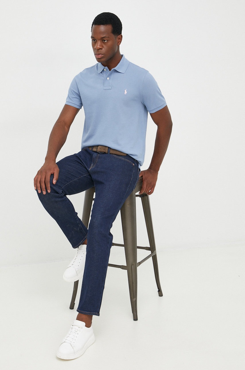 

Хлопковое поло Polo Ralph Lauren однотонный