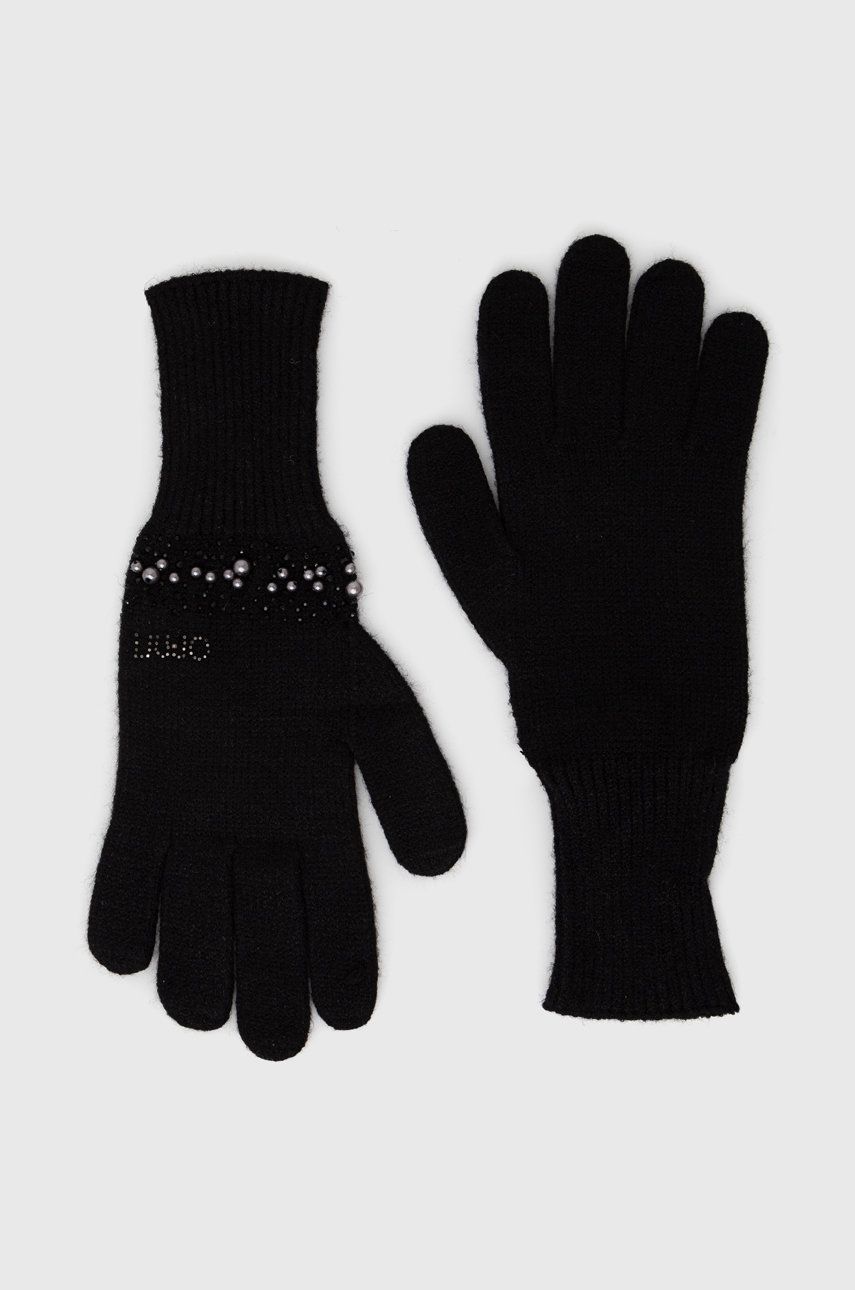 Liu Jo rękawiczki damskie kolor czarny